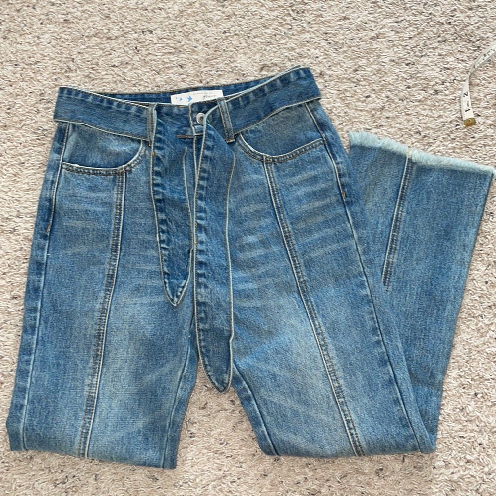 Belted Denim Jeans!